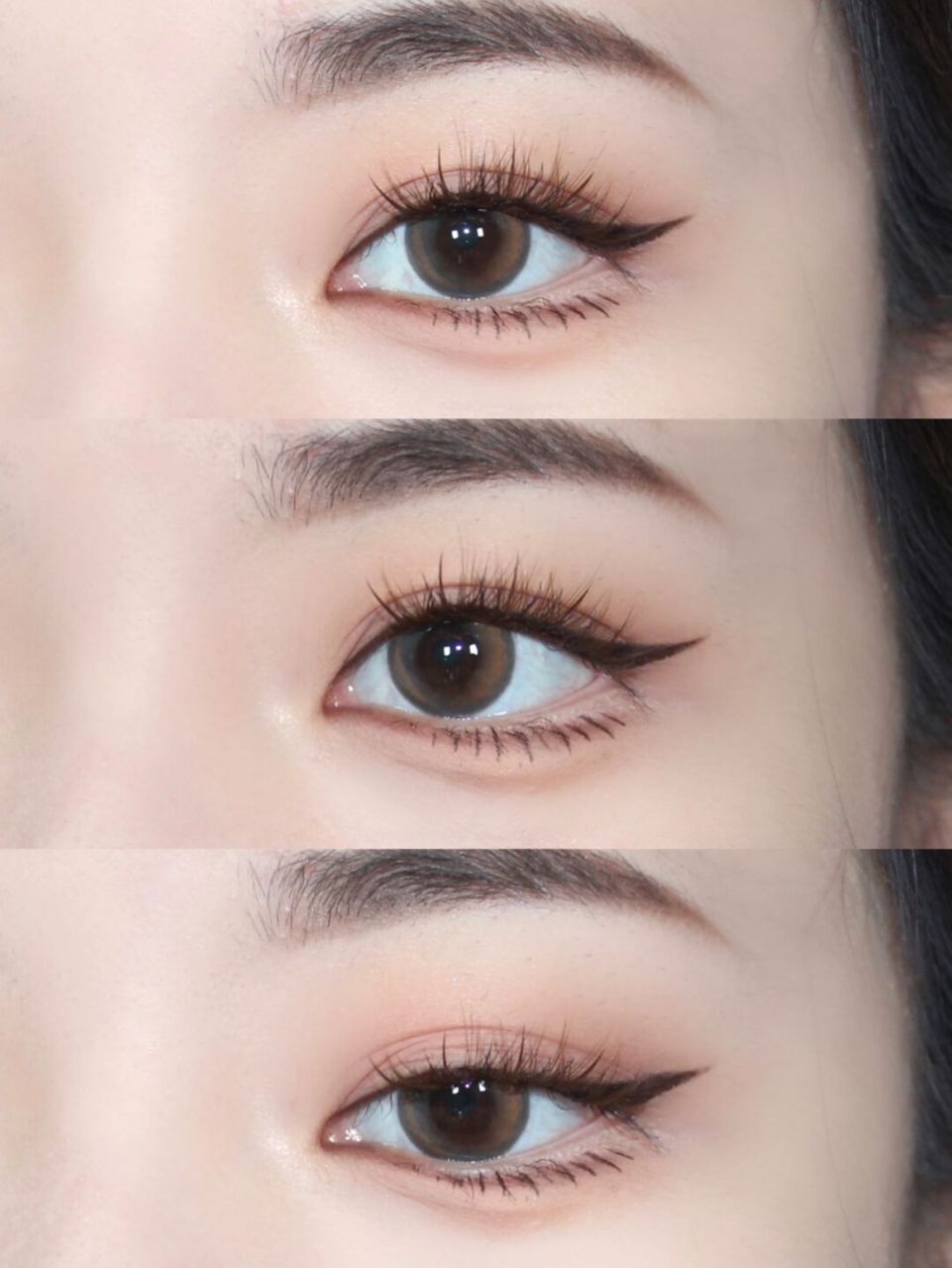 最近很97截断,亚裔,烟熏妆都是上挑眼线!