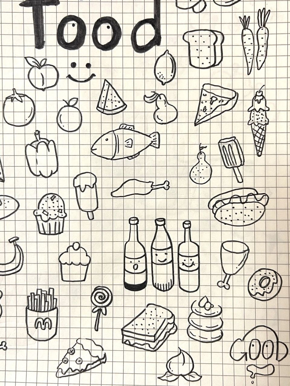 food食物简笔画99 最近天气好热啊,想白天出门都难受01 那就周末