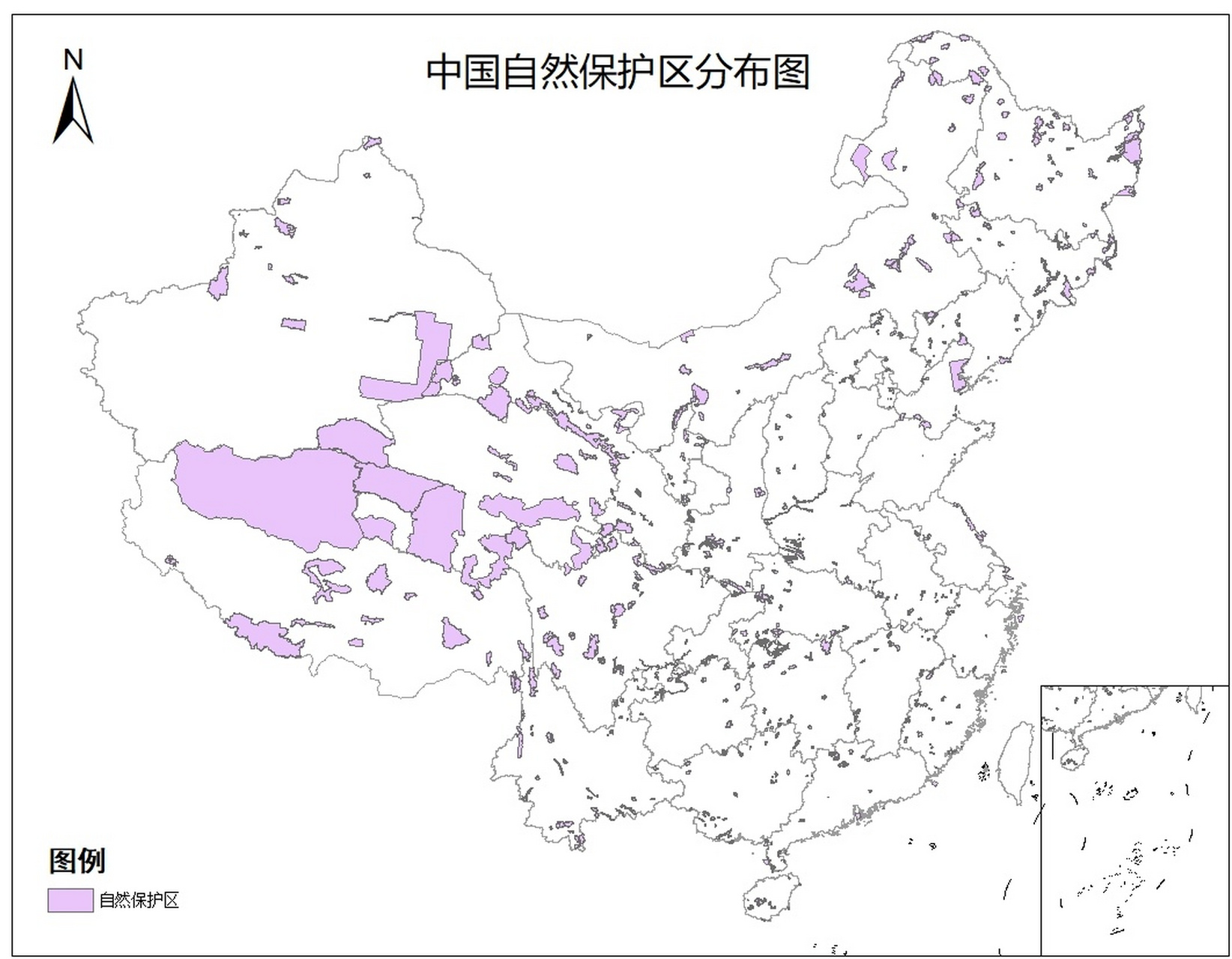 中国自然保护区分布图