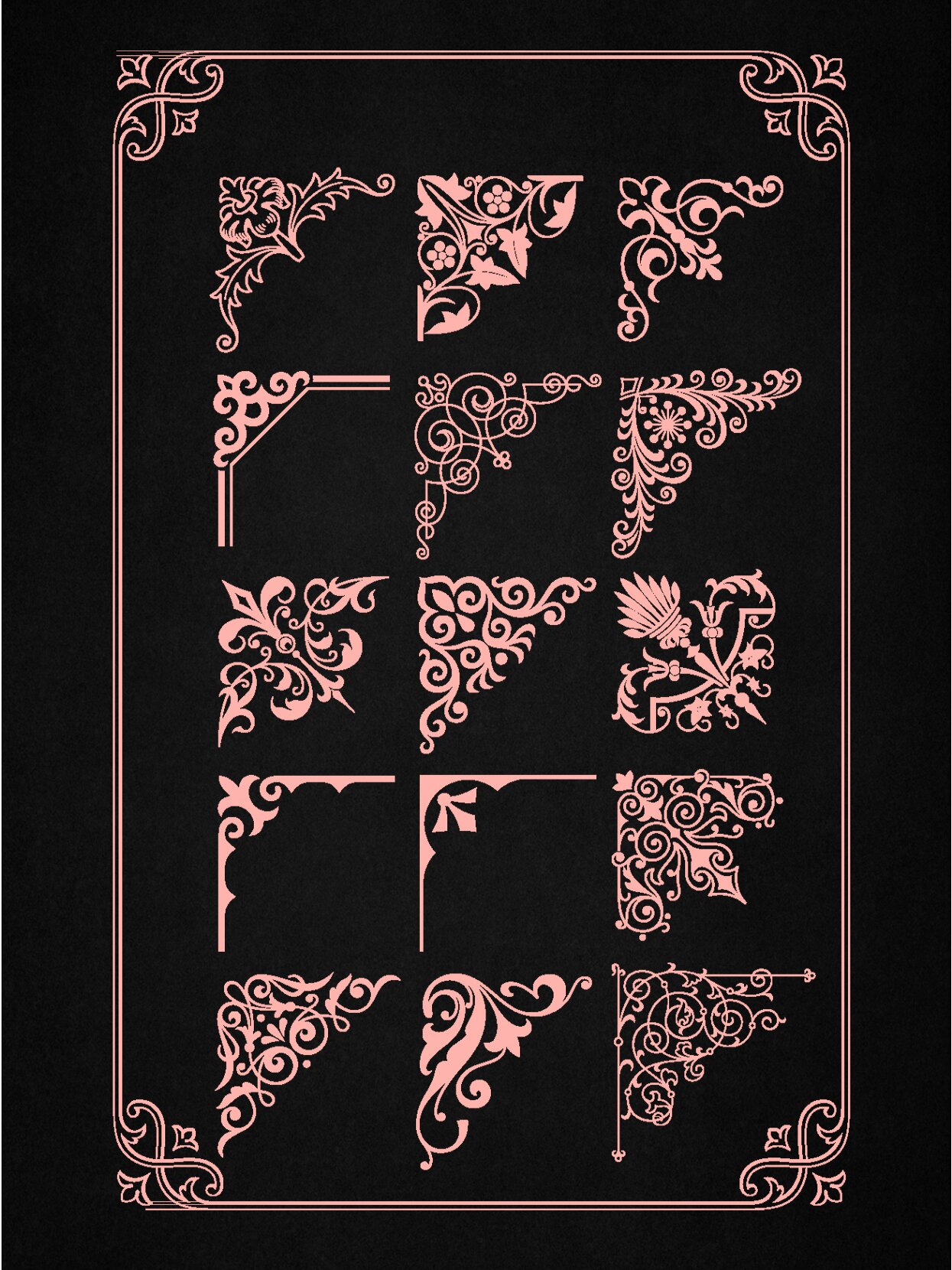 欧式边框免扣素材分享 😍这款素材真是美到爆炸,简直就是装饰界的