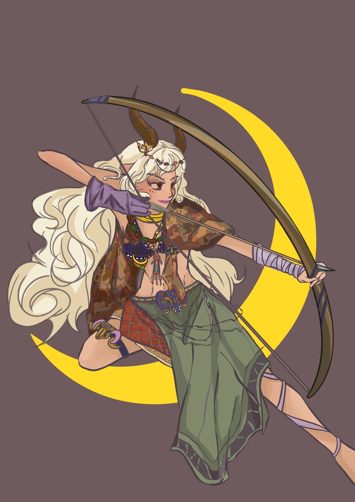 摸了个羚羊公主拟人00 黑皮美女yyds0000好多细节都还没扣