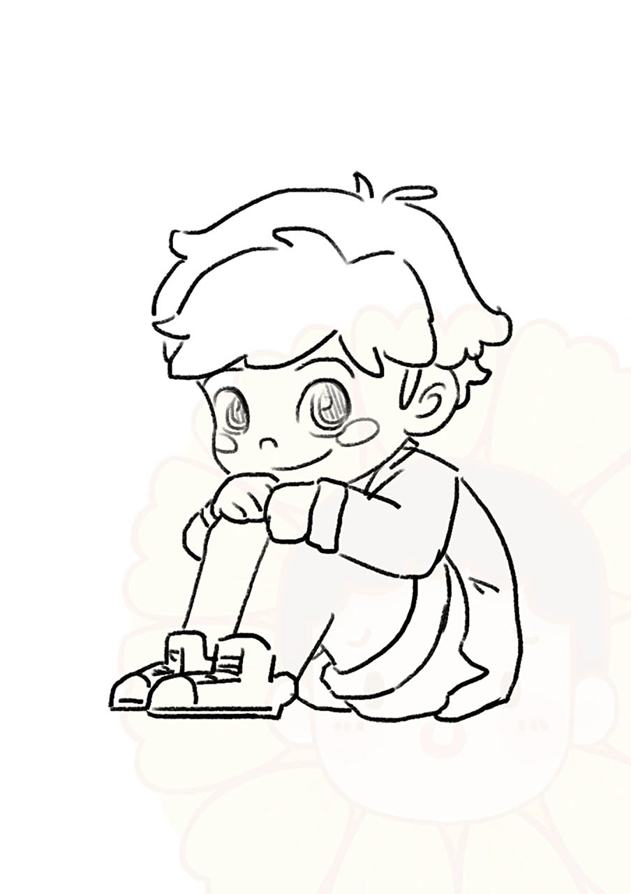 绘画素材|q版人物坐姿大合集75 爱画q版的友友看过来!