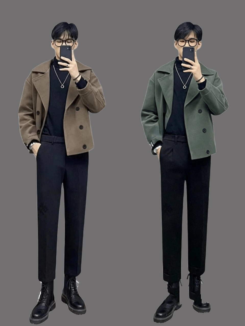 30岁男士休闲穿搭90韩系简约通勤男装搭配  不同色系搭配有不同的