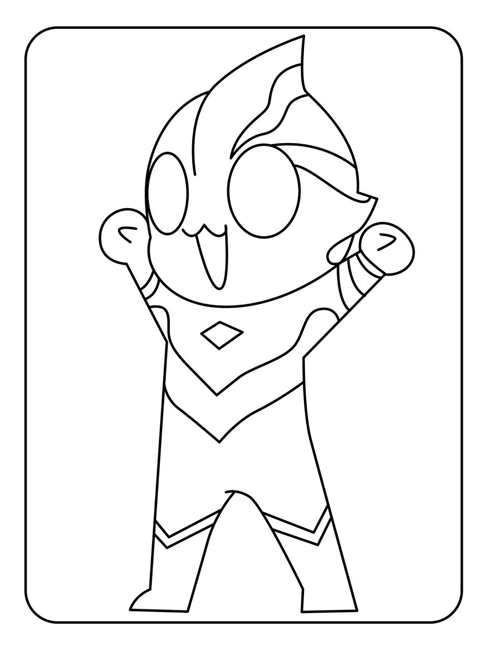 97卡通奥特曼涂色简笔画 | 全册120张   火-卡通奥特曼涂色简笔画