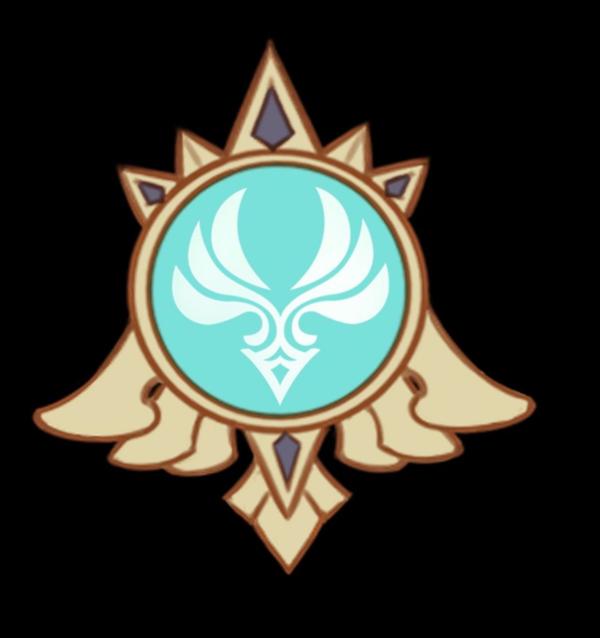 原神蒙德风系神之眼png素材 画了蒙德的风系神之眼png,依旧拆分了底座