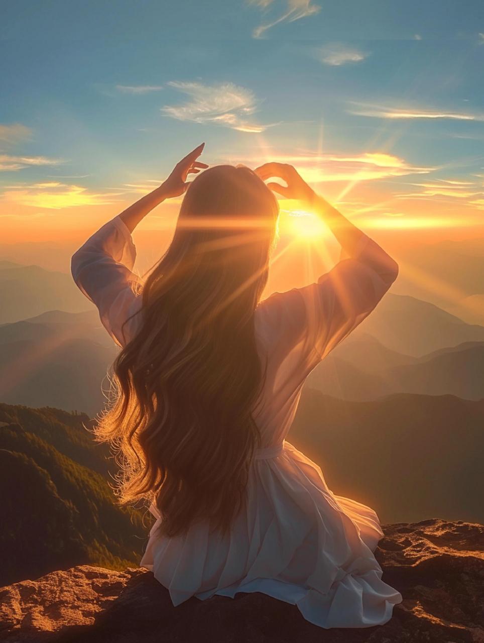 爱意东升西落,浪漫至死不渝|高级感女头像 太阳微微升起,微光冲破黎明