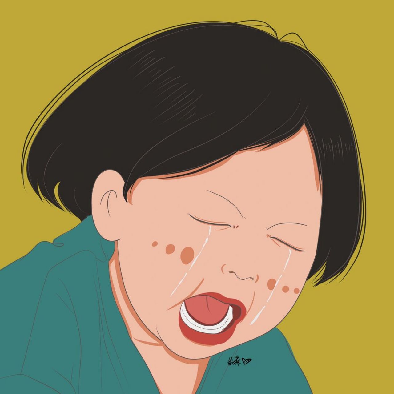 插画 | 头像 |偶尔崩溃,无伤大雅 图片92二改92商用92去签名