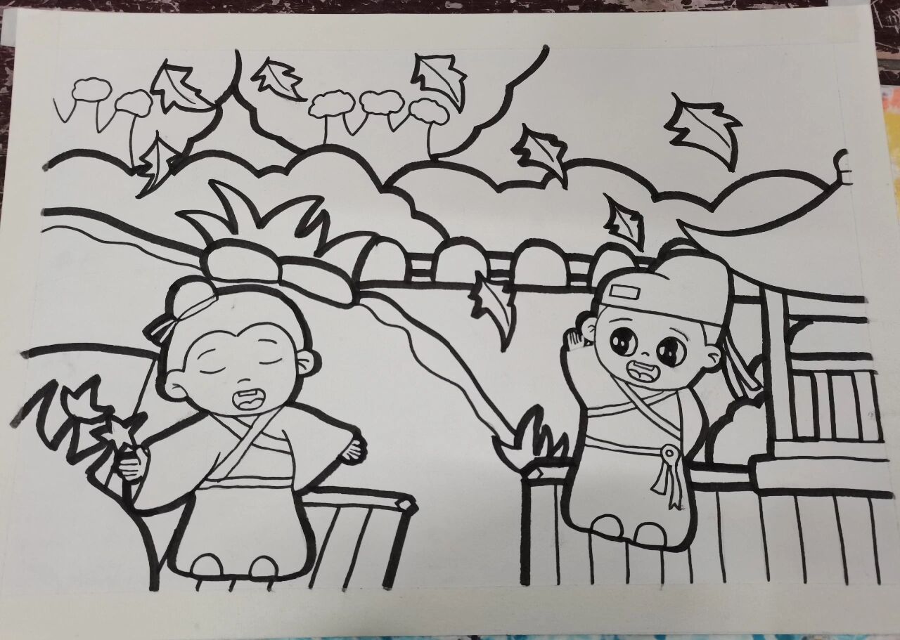 儿童画 诗词配画 《送别