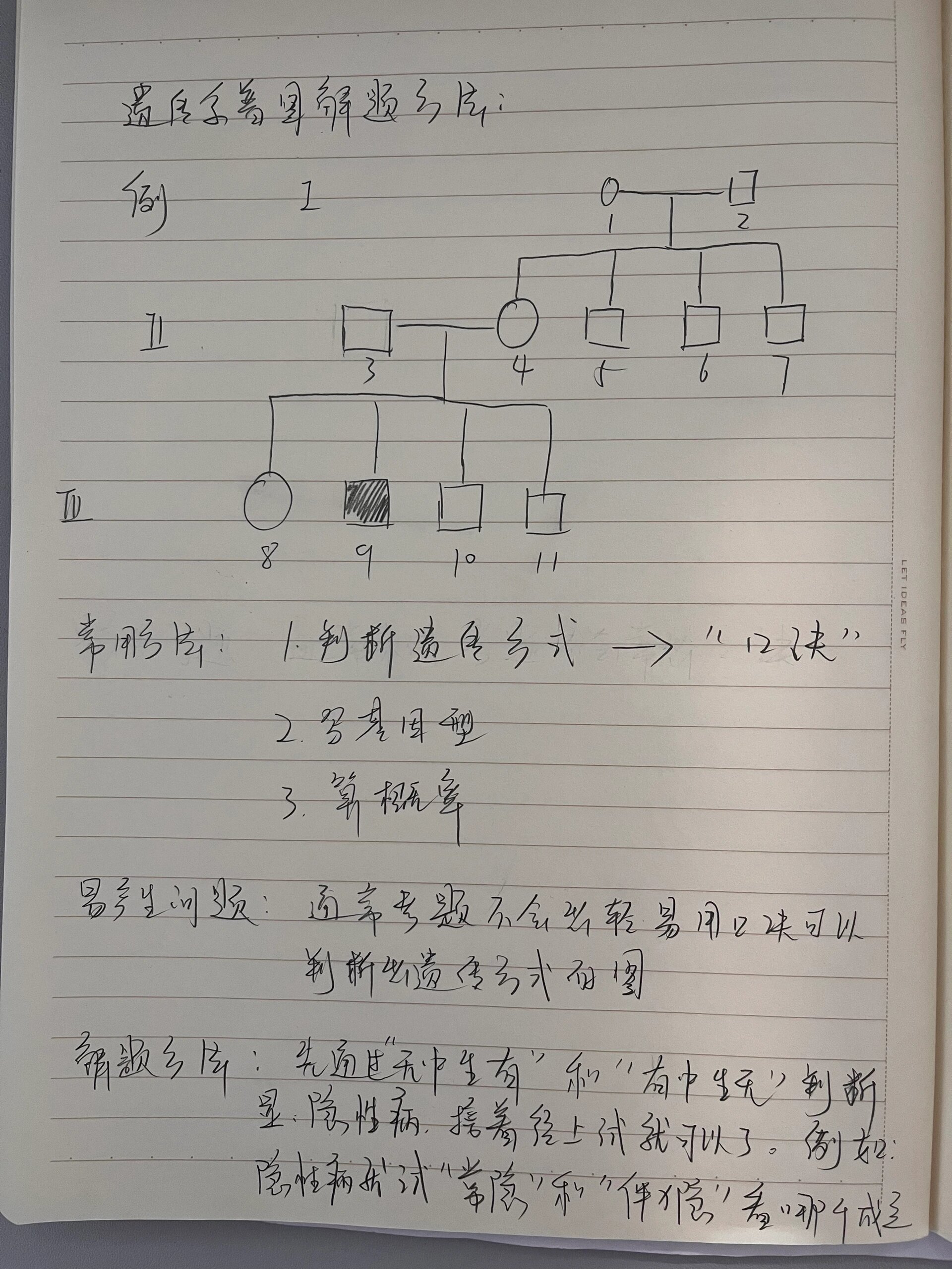 遗传系谱图题图片