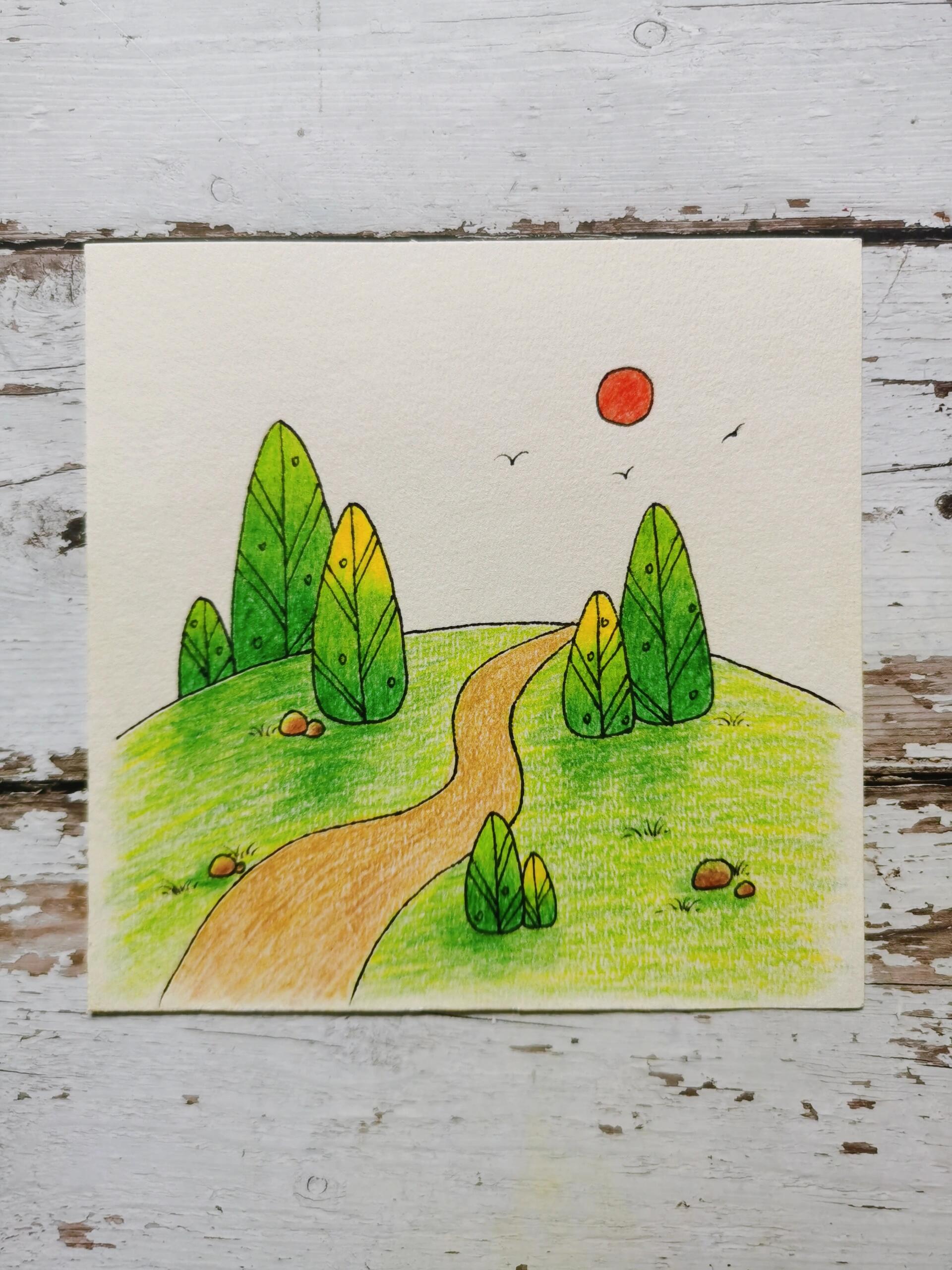 春日风景 这个星期都在下雨,一场雨后春天就来了吧～ 画几