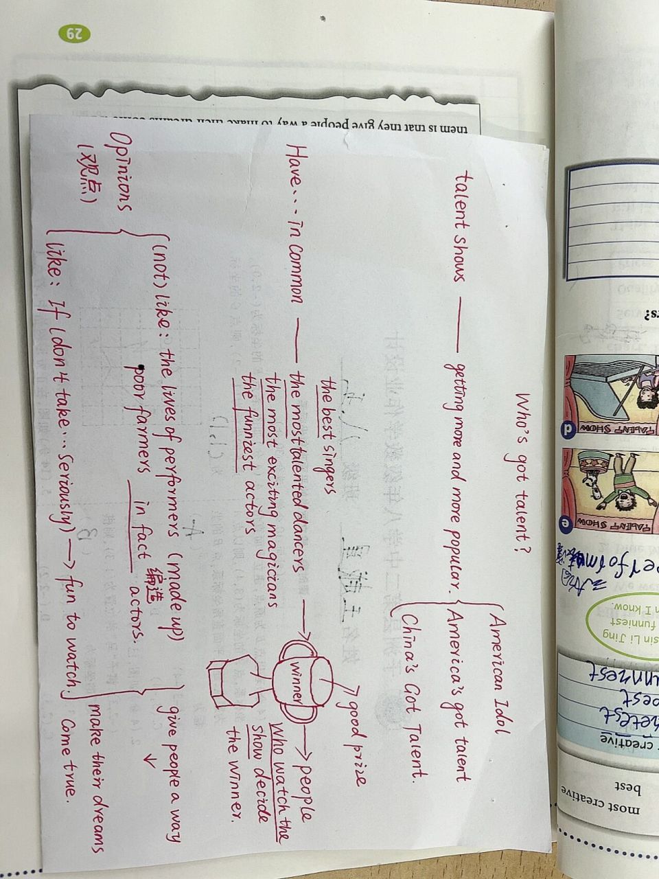 人教英语八上 unit4 课文思维导图