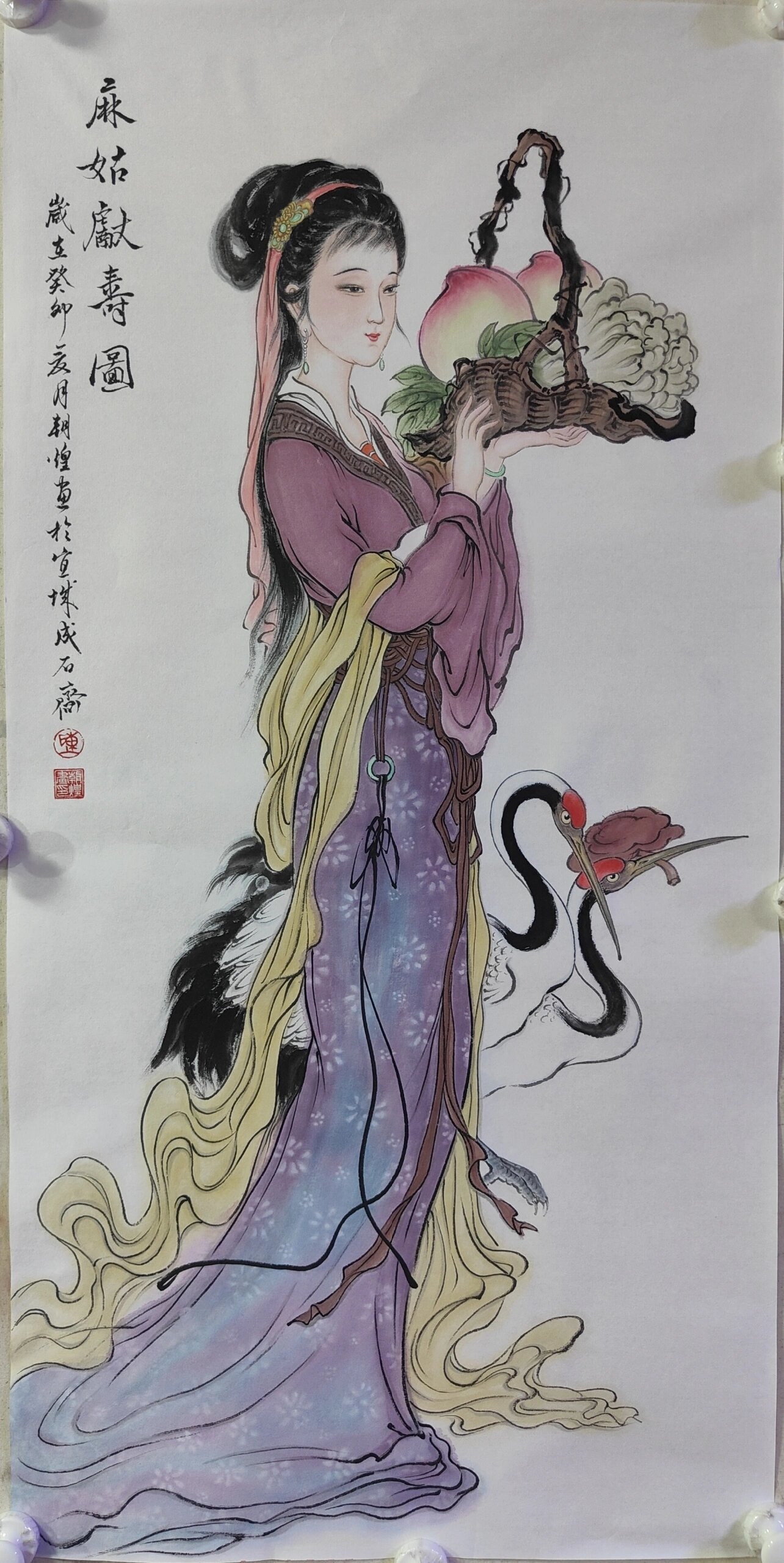 国画麻姑献寿(祝寿图