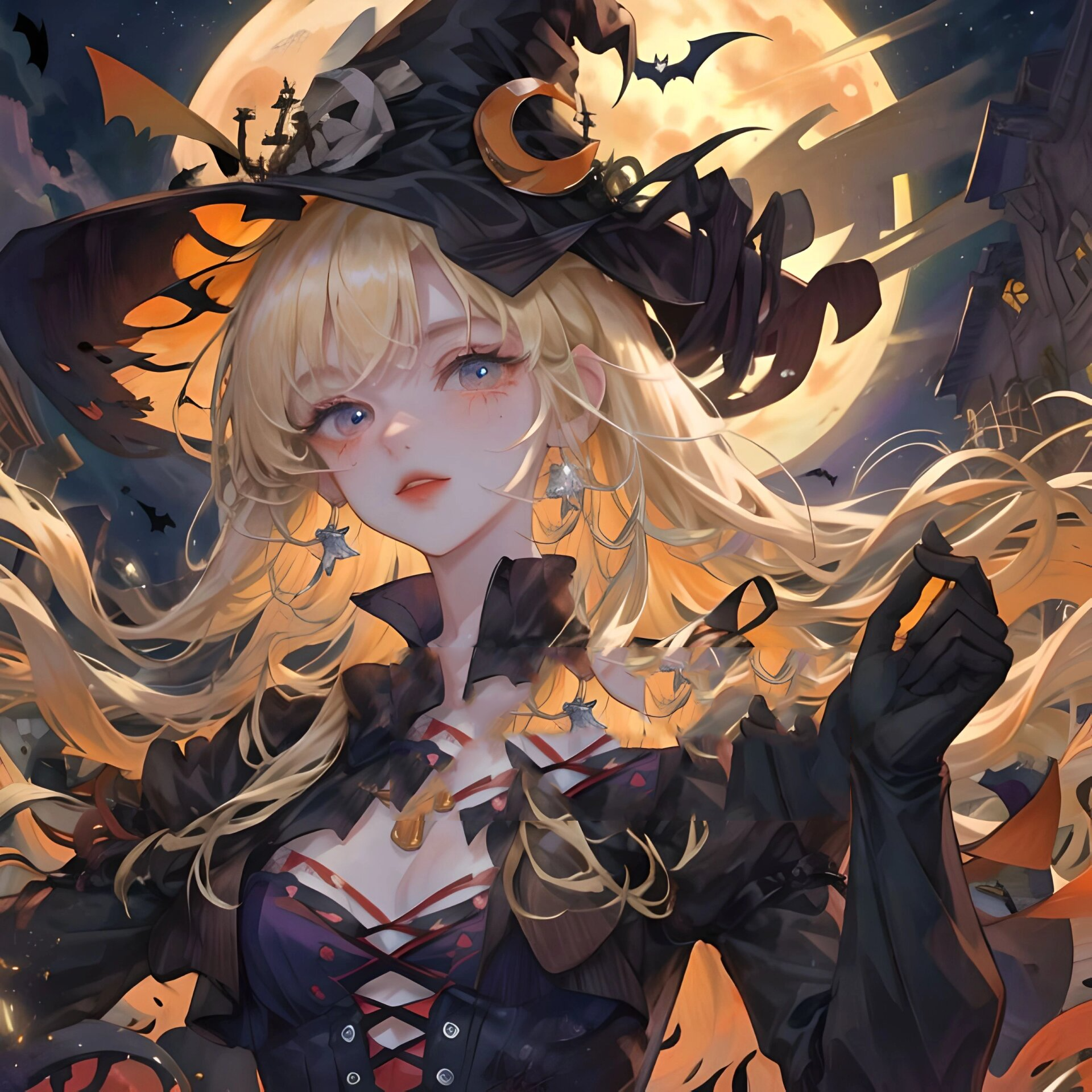 通通闪开!万圣节女巫头像来咯