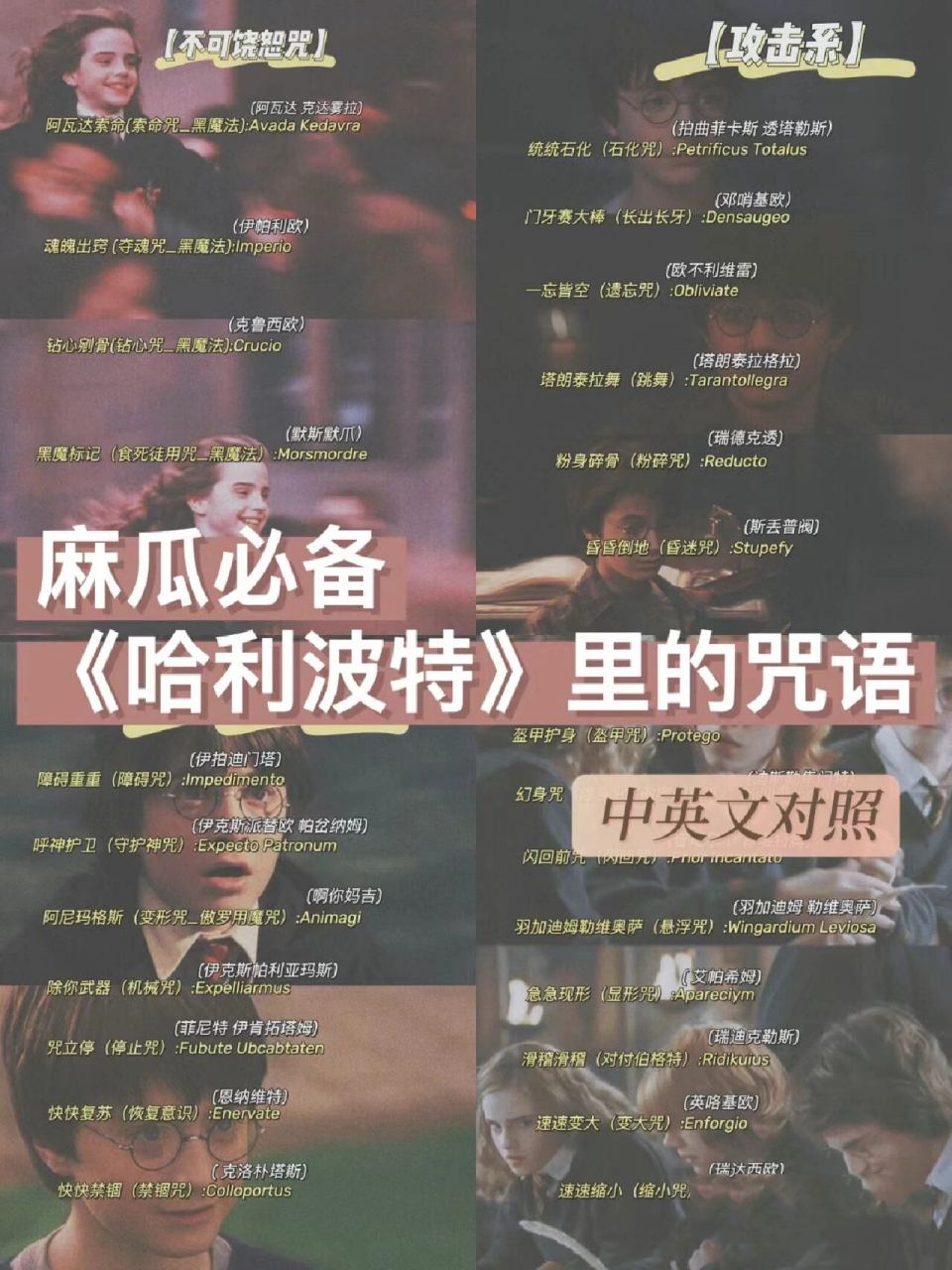 哈利波特咒语,你知道几个?