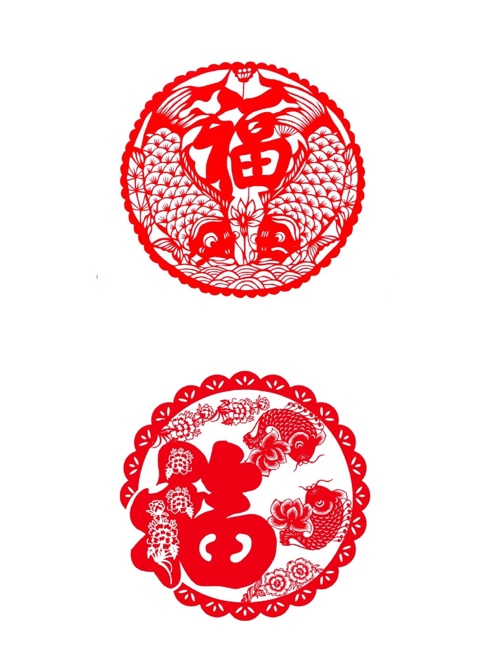 新年创意福字窗花剪纸纹样图案素材分享 96今天给大家分享一组新年