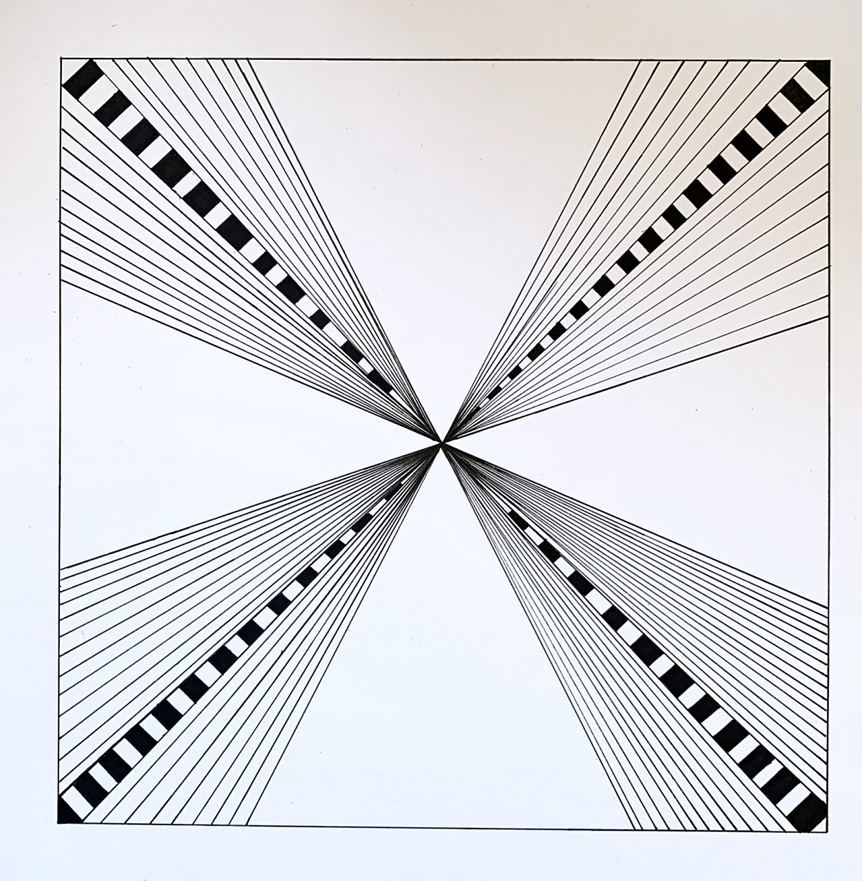 发射构成 平面作业 一开始的构图是临摹的 后来找不到图了 自己随意