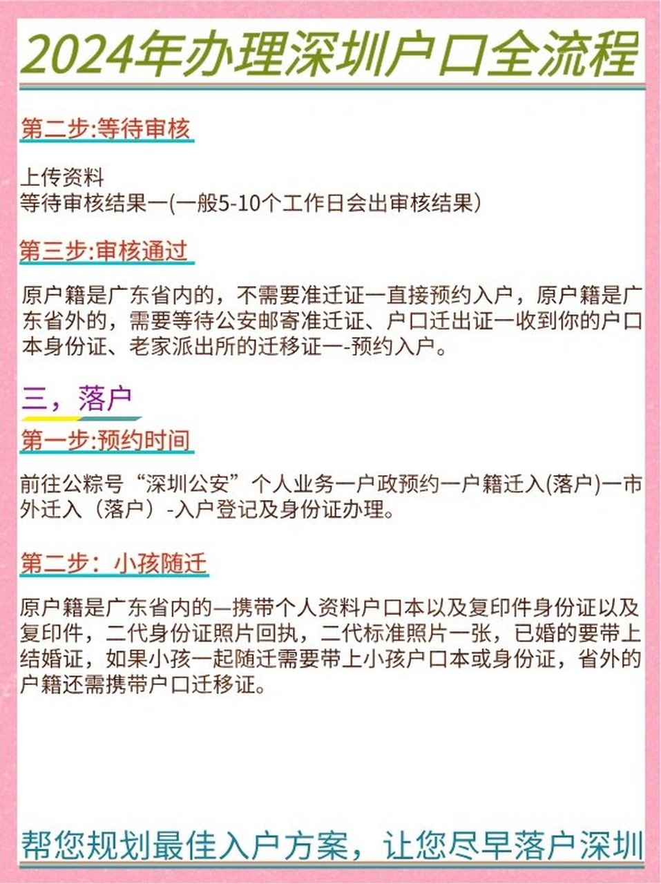 深圳入户,2024年办理深圳户口全流程 深圳户口,2024年深圳入户,教你