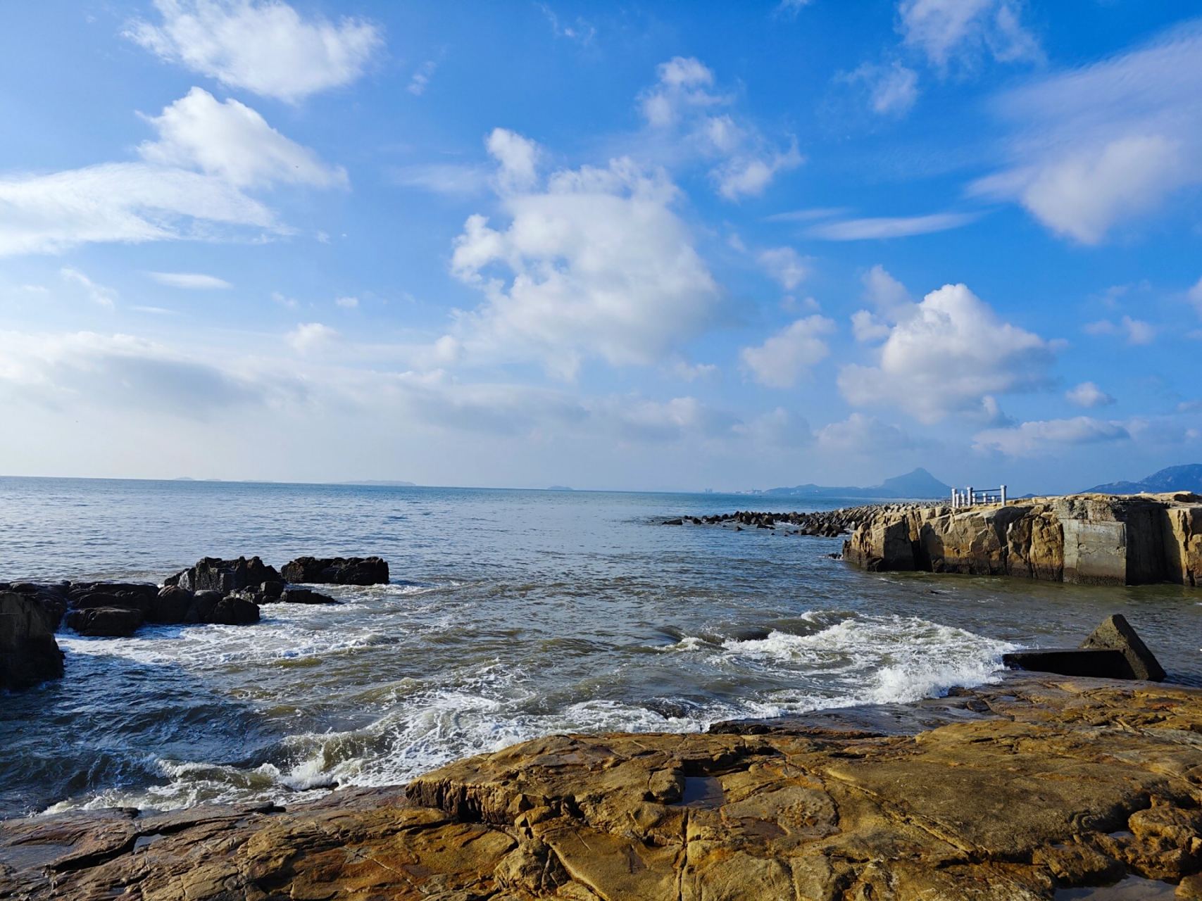 长乐的多个海边 南澳海滩→十七孔→东湖数字小镇→南山生态公园环形