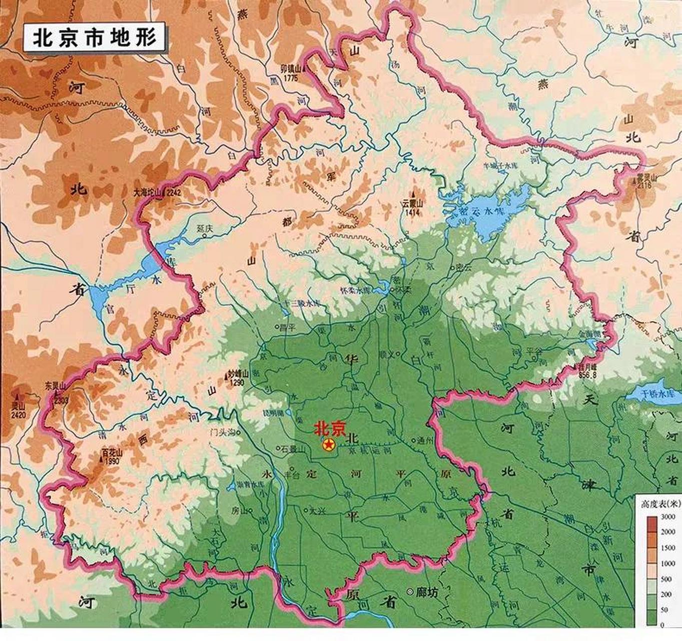北京湾地形图图片