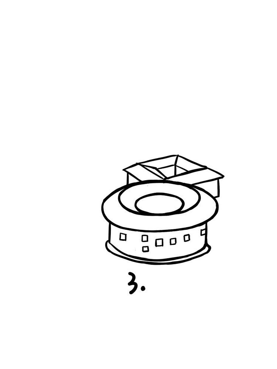 如何画福建南靖土楼|地标建筑简笔画54 福建土楼产生于宋朝时代,明,清