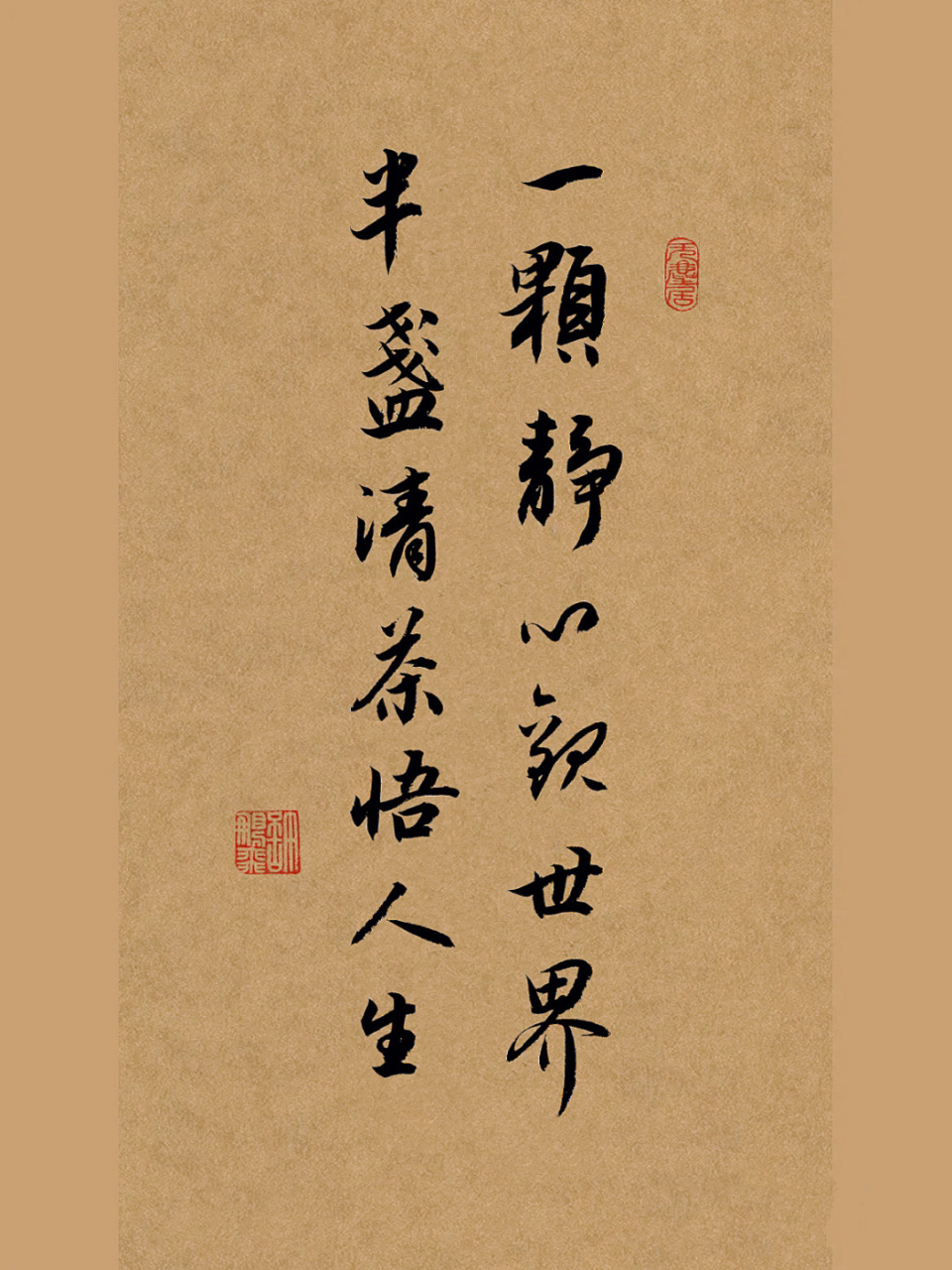 毛笔书法分享|每日练字打卡|行书手写|文案 一颗静心观世界,半盏清茶