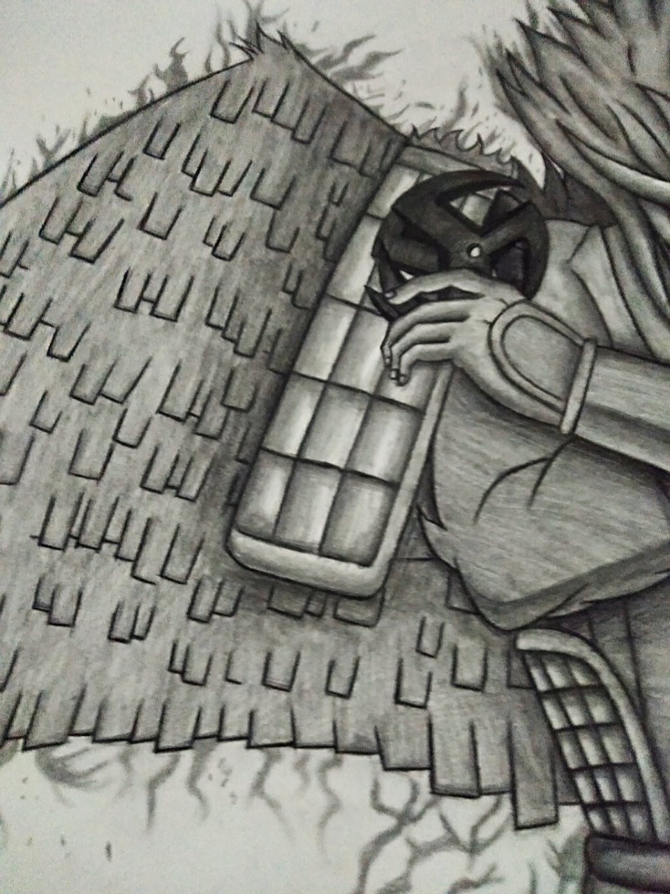 手绘双神威卡卡西,完全体须佐能乎.