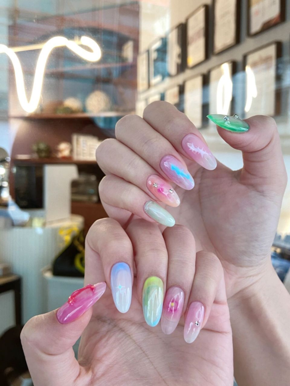 lisa同款辣妹美甲