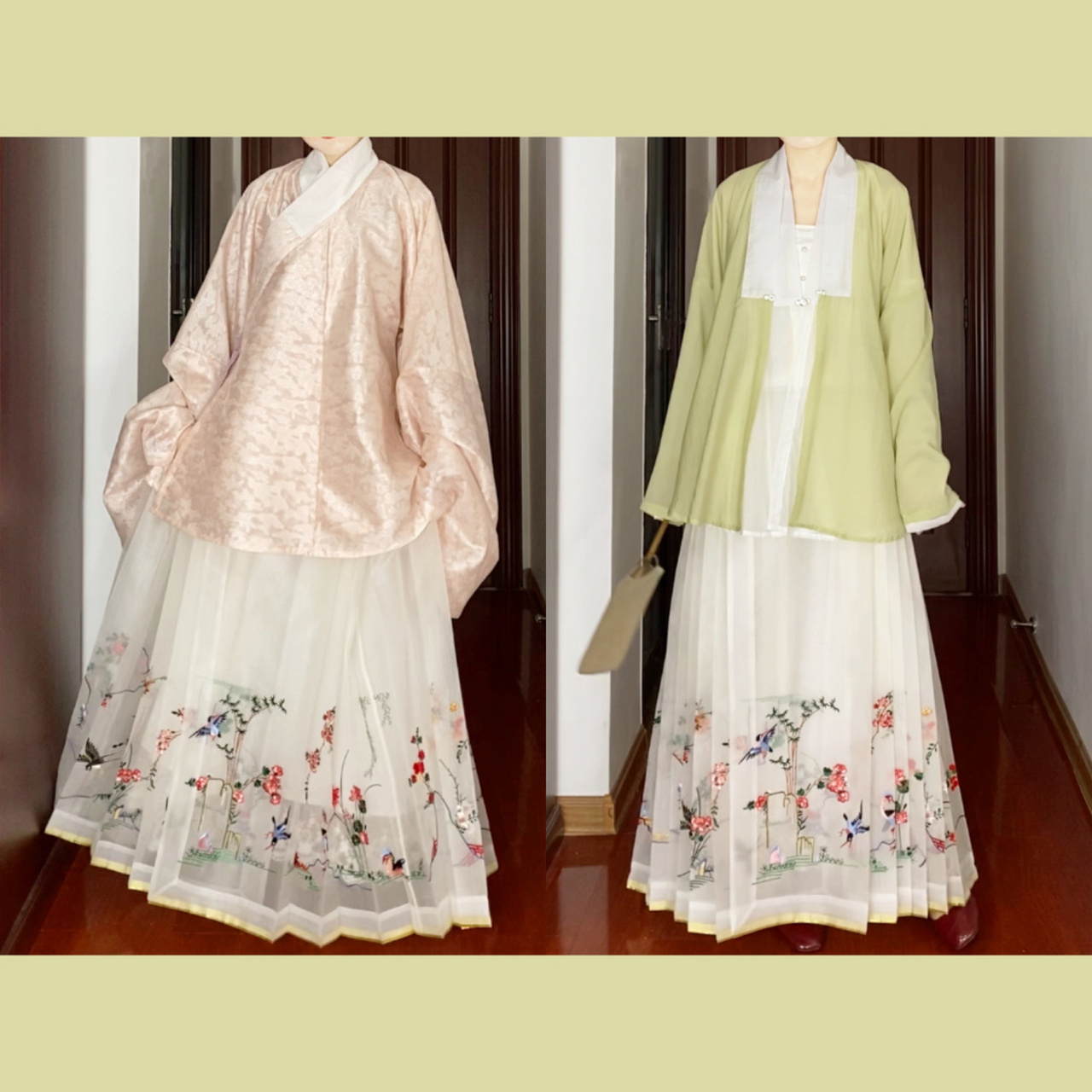 平jià真丝花鸟裙 97空谷记 97底布为真丝 四个喔槽09 97质感