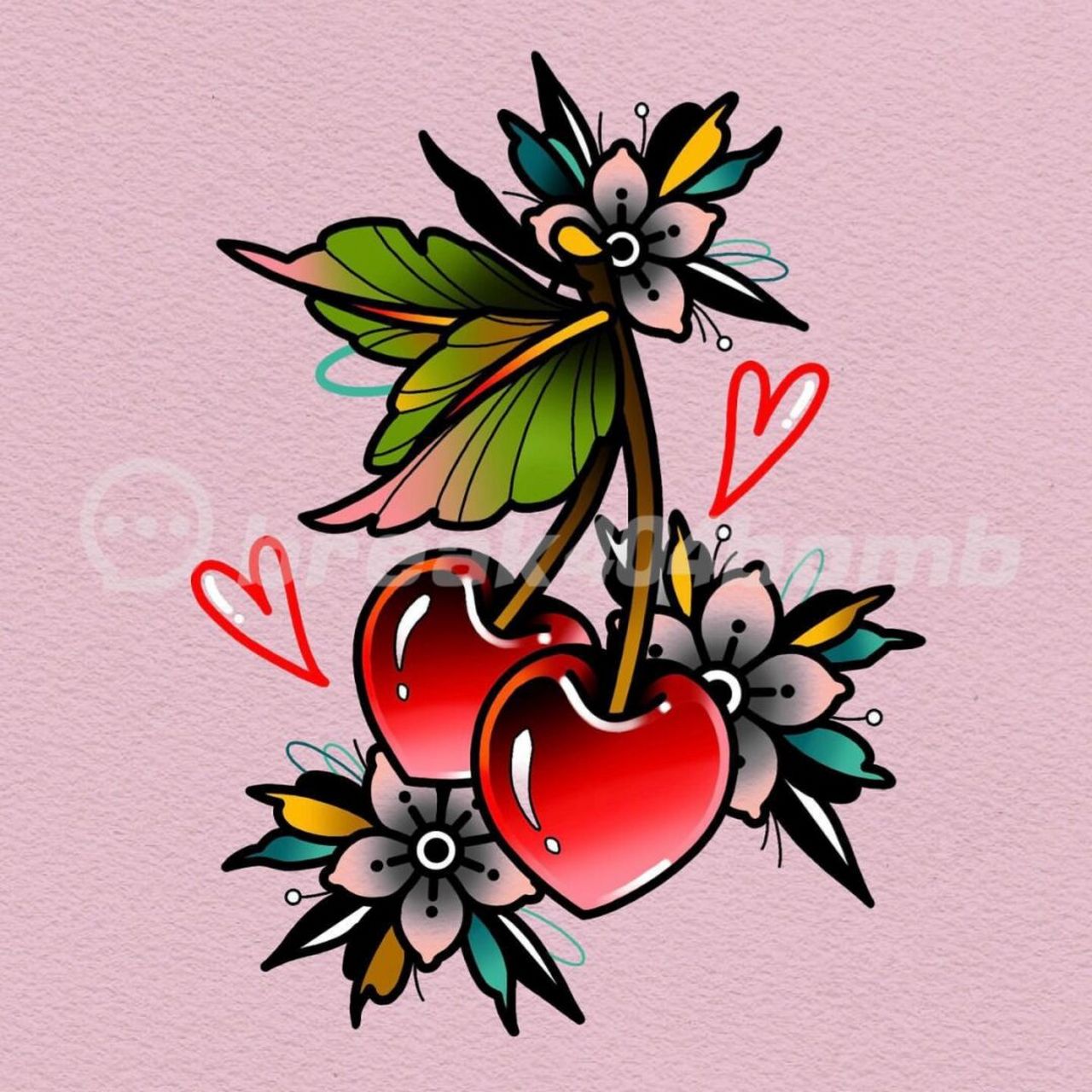 彩色oldschool纹身拼接花臂|拼接纹身 适合白皮肤的朋友选择的彩色图