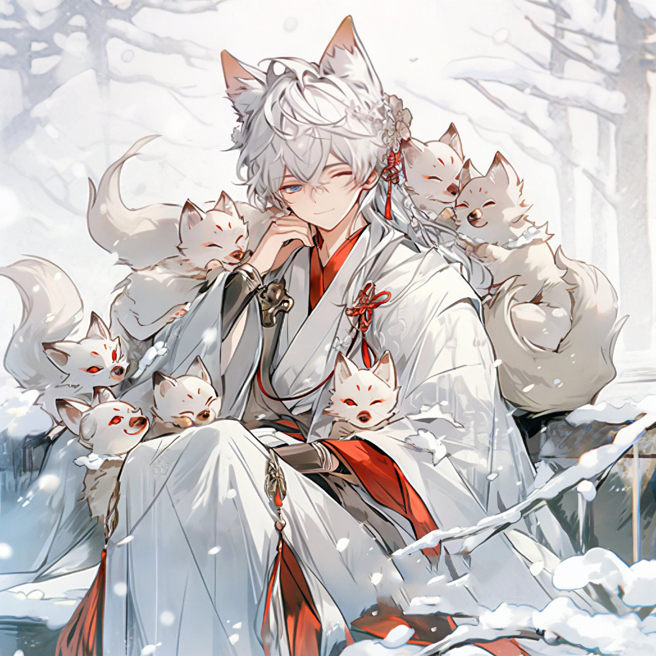 九尾狐殿下,真好看!|古风男生头像