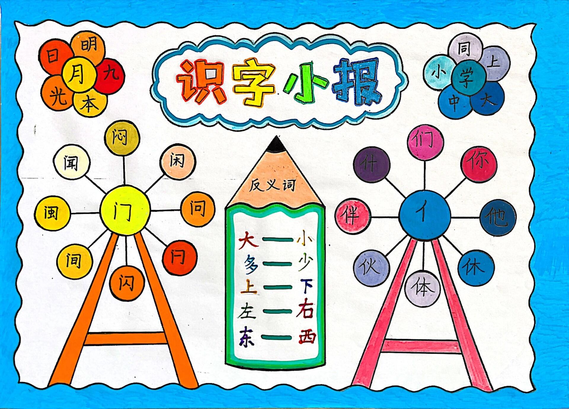 一年级识字小报