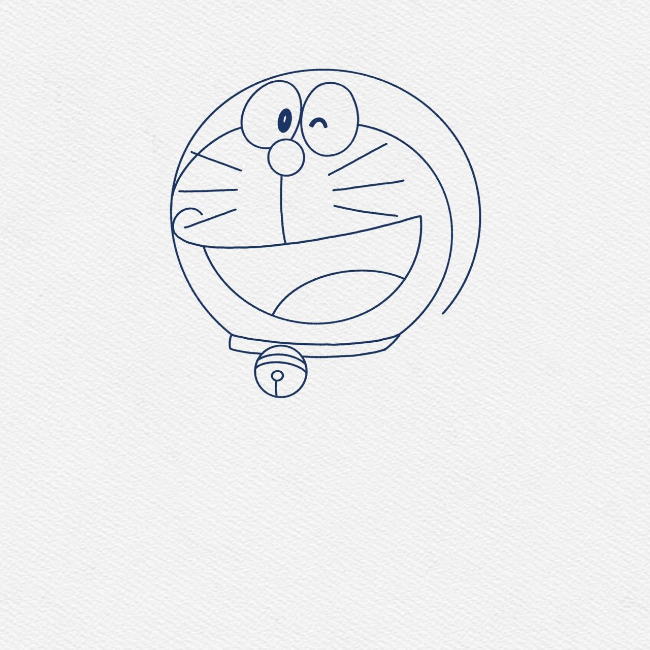 叮当猫简笔画教程