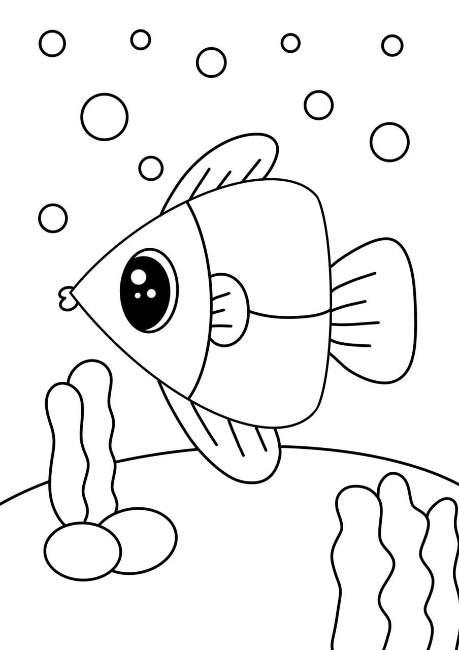 可爱的小鱼简笔画图片
