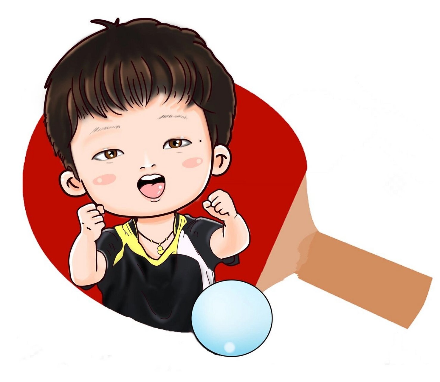 孙颖莎q版  抖友让我画,我怎么那么听话.