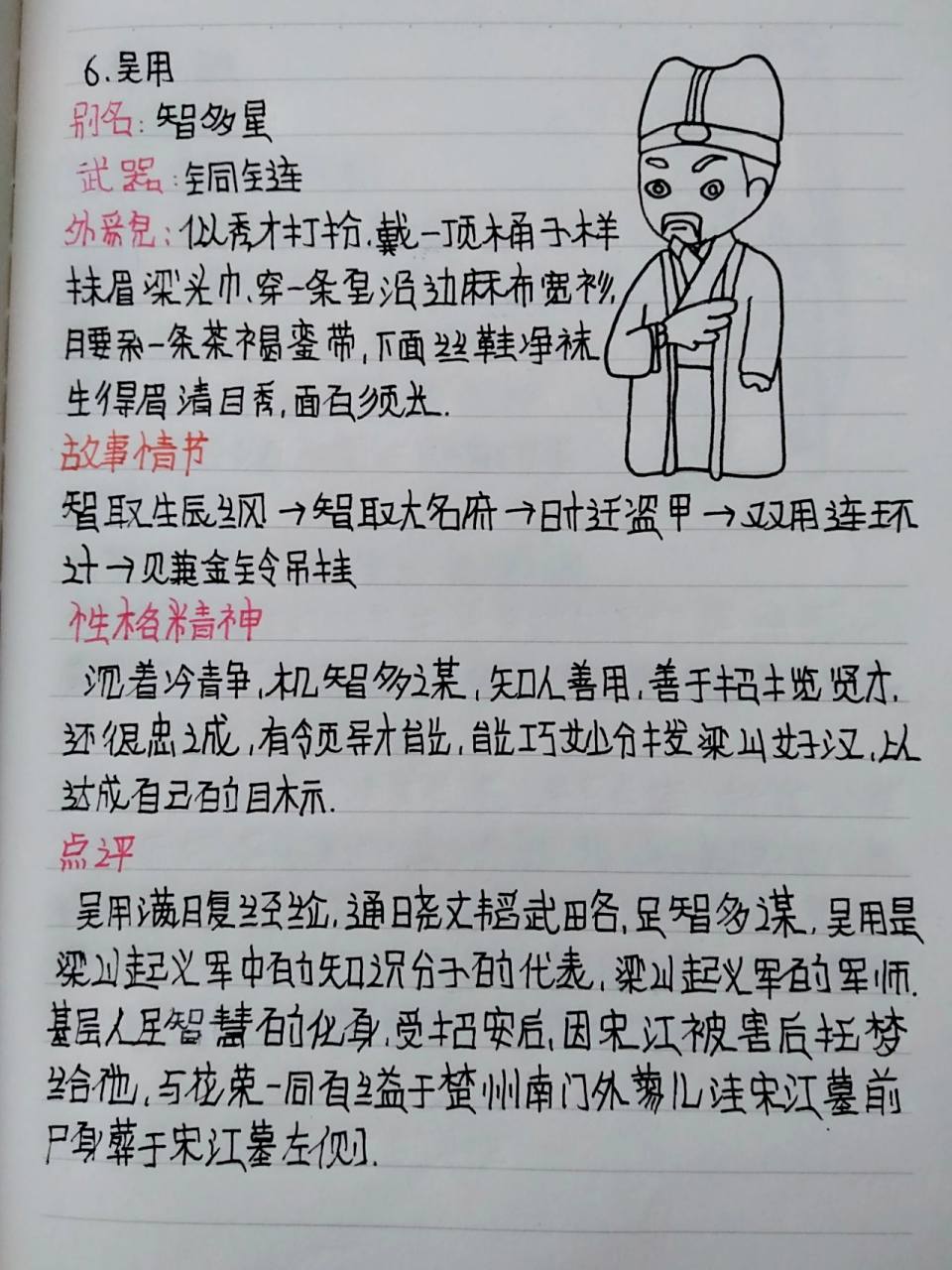 《水浒传》人物档案一吴用 有星星和蝉鸣的夜晚适合整理心事哦95