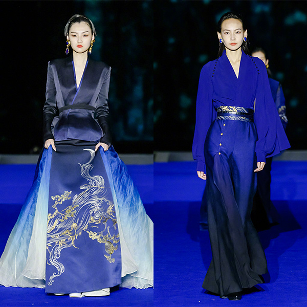 传说服饰亮相"依山崖而建,仰天地为幕布"的园博园崖壁剧院,玄色点金