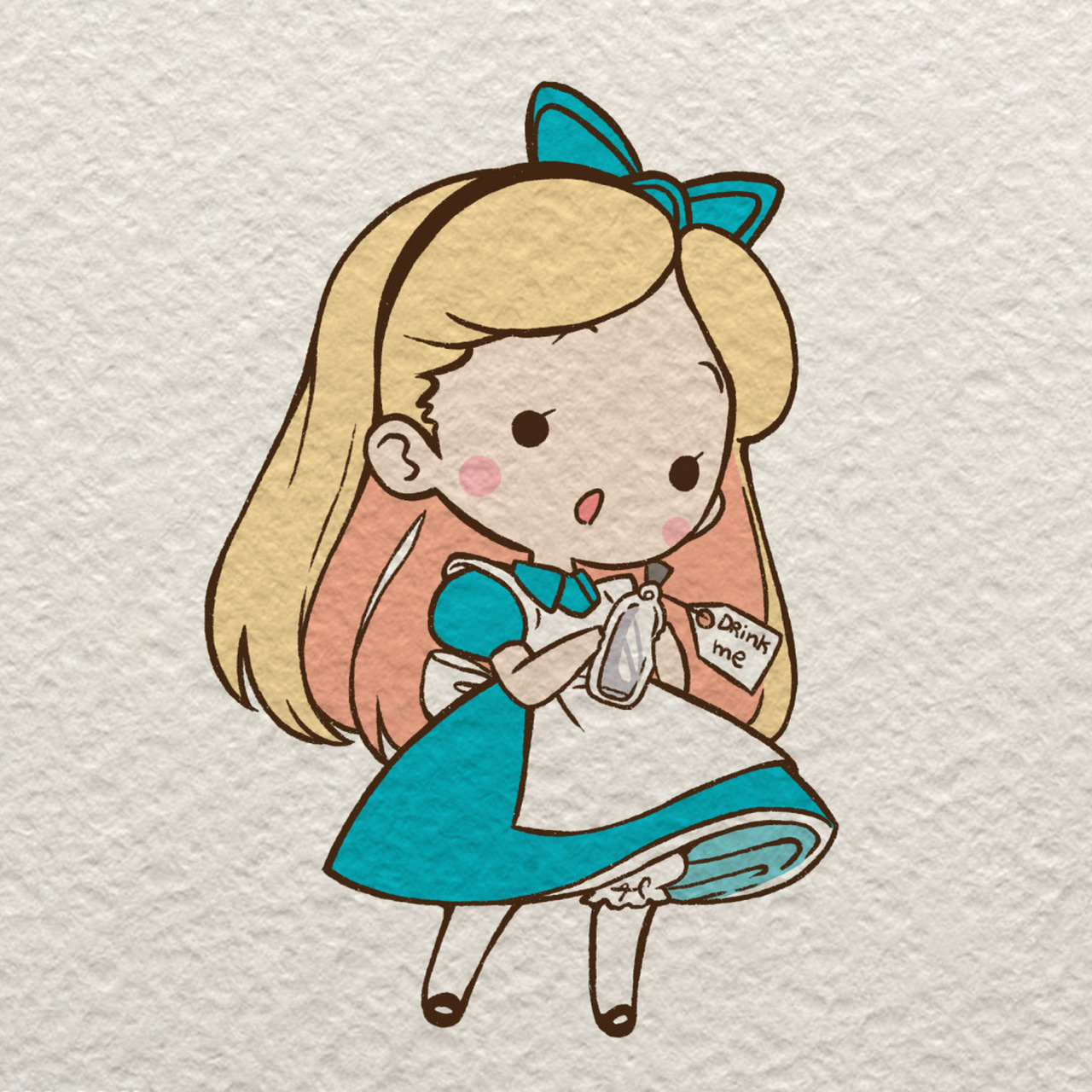 爱丽丝梦游仙境简笔画打卡.