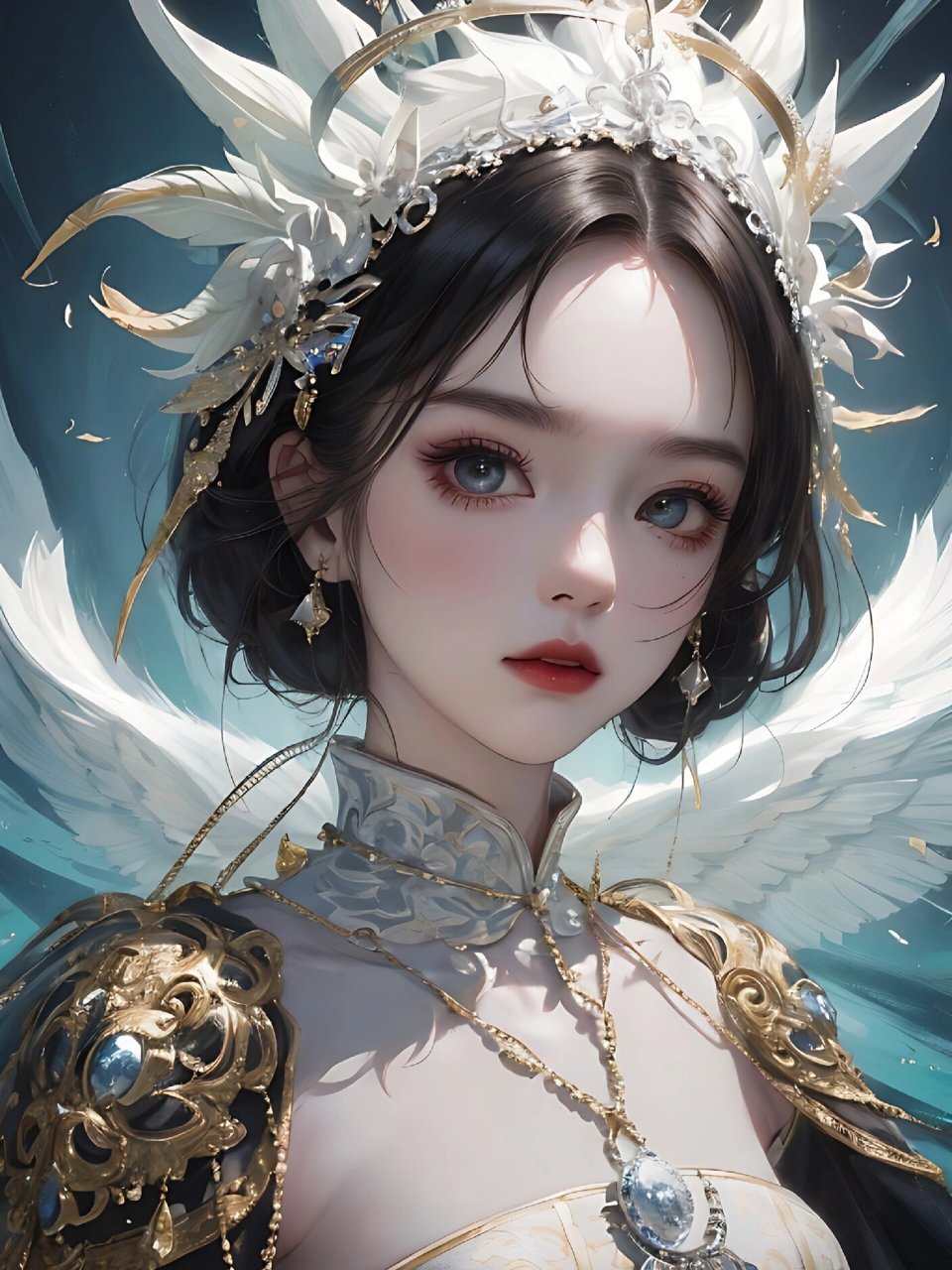 暗黑女王95 | 霸气女生头像 别低头,皇冠会掉,让自己活成一束光