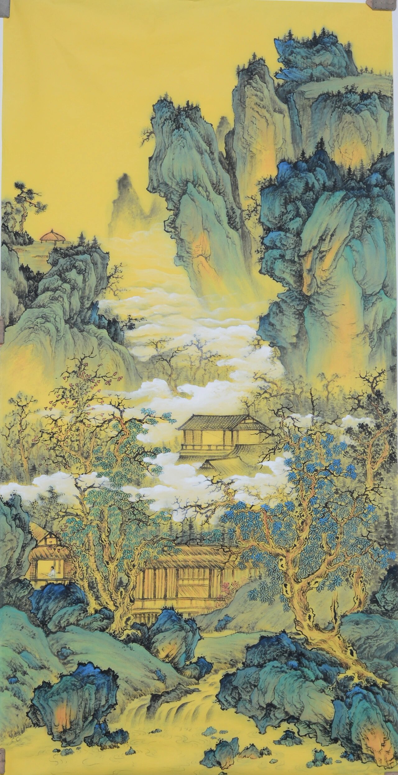 四尺竖幅,画芯138*69cm,熟宣绘制,矿物质颜料#国画工笔##画画# #绘画