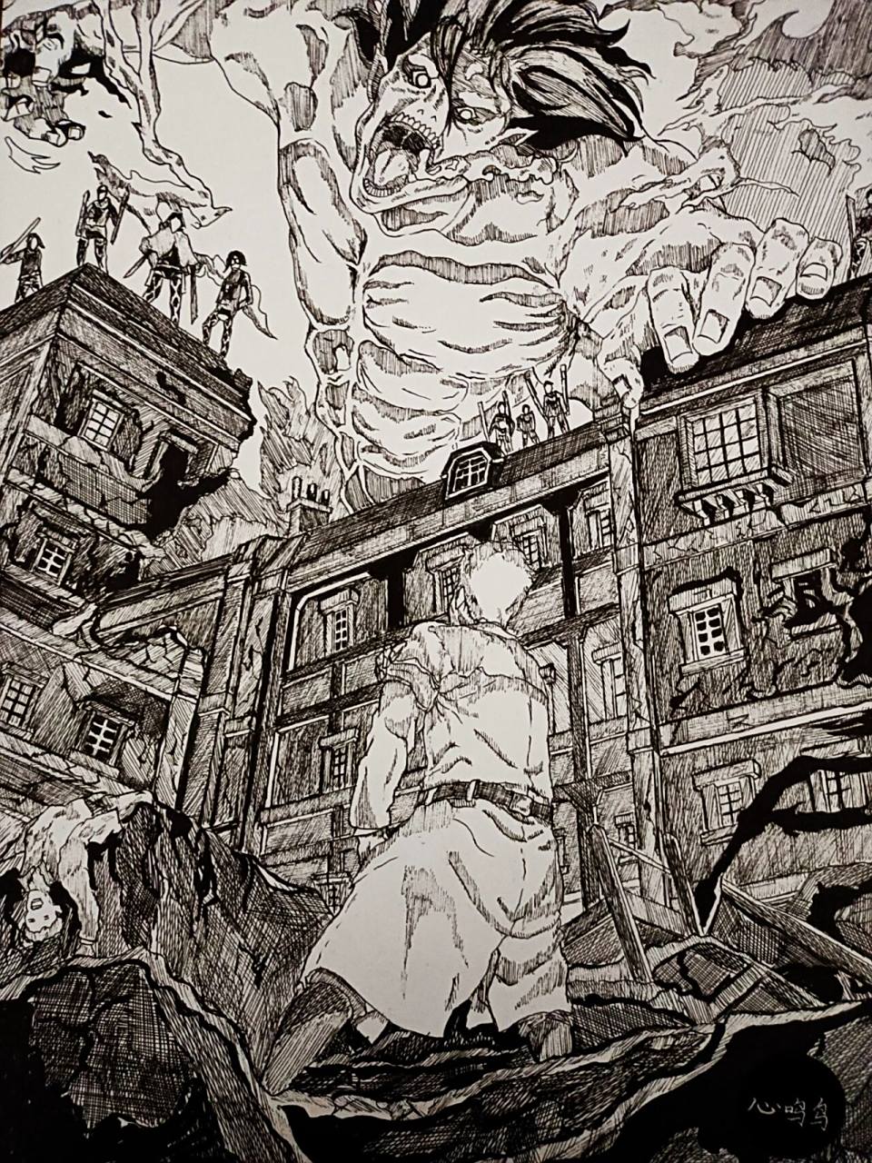 进击的巨人手绘