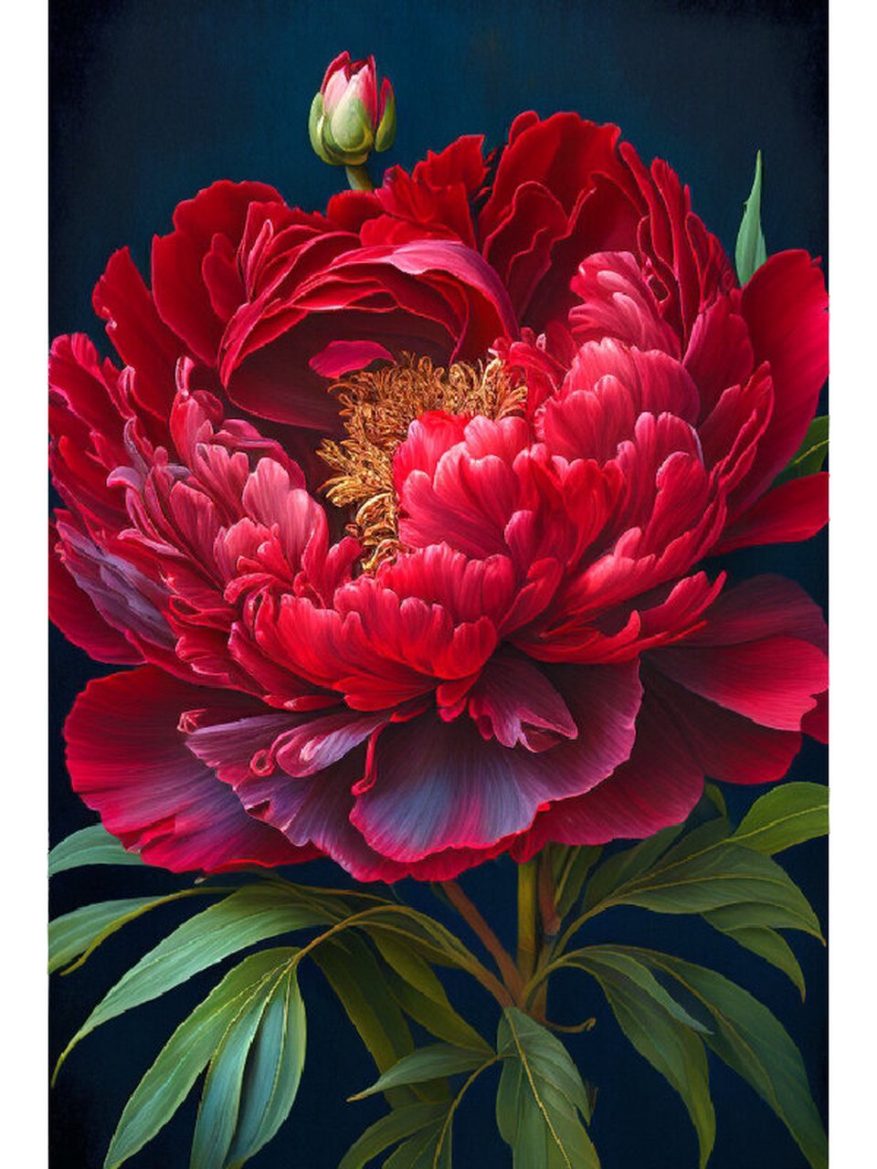红牡丹花