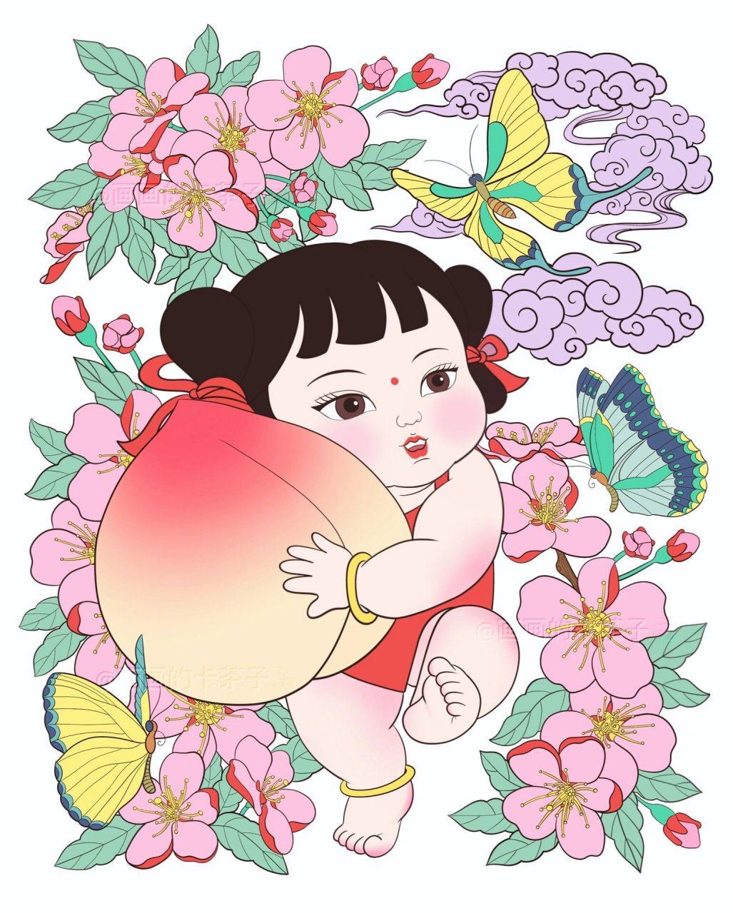 年画娃娃|福寿之宝 "桃"你喜欢 从"年画"作为切口,把中国古代对桃的