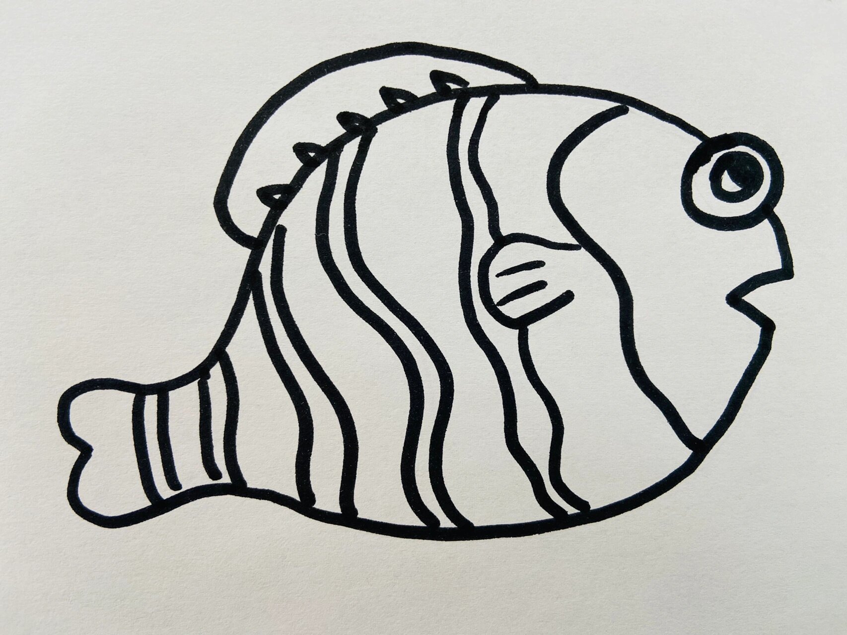 简笔画 | 可爱的小鱼 临摹画
