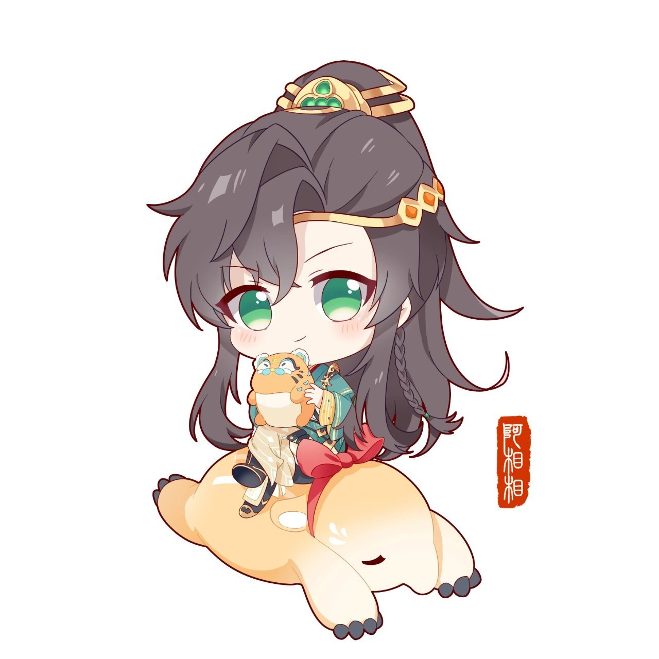 新年食物语q版虎年头像古风绘画板绘分享 要到新年了,食物语又出了