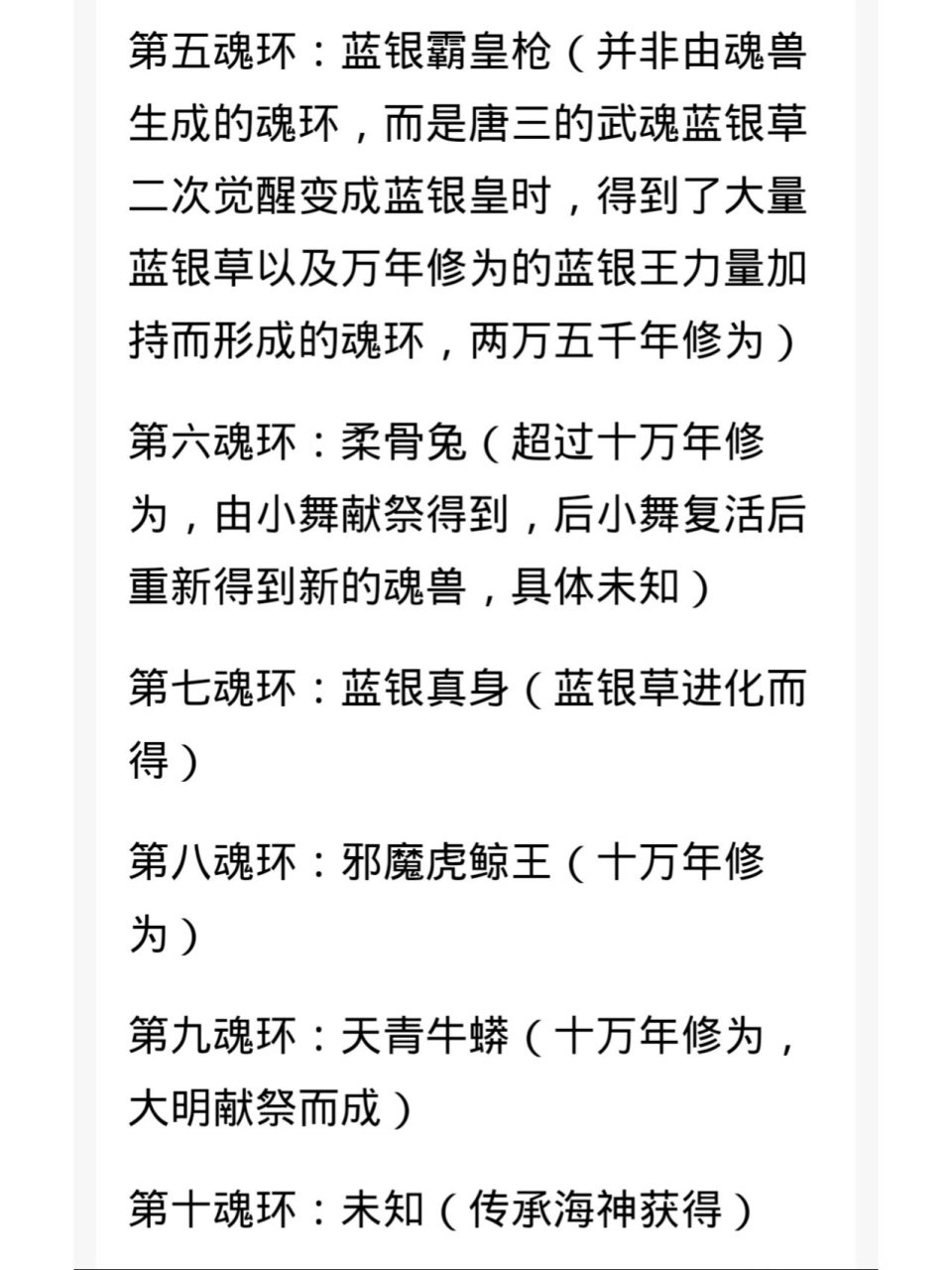 斗罗大陆唐三魂环配置图片