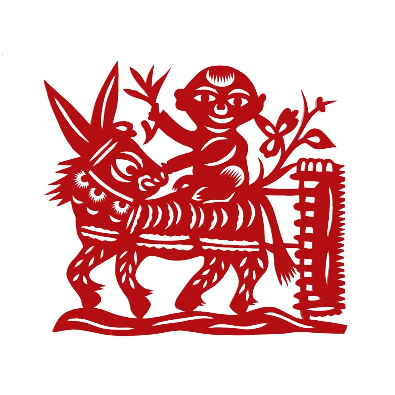 如是,安塞剪纸中便有大量表现劳动生活的作品,这是民间剪纸艺人最熟悉