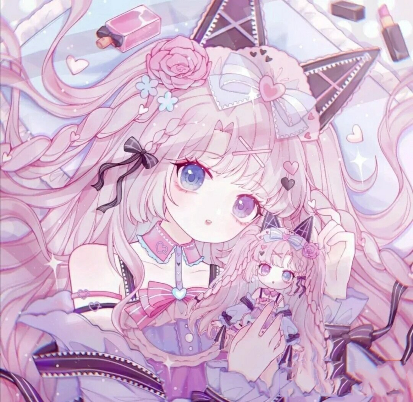 粉色系闺蜜头像又又又来啦 因为粉色系闺蜜头像我有14张但只能发8张