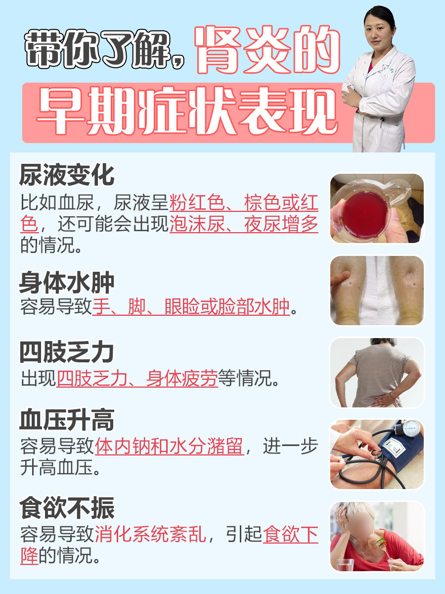 带你了解,肾炎的早期症状表现 肾脏作为人体重要的排泄器官,其健康至