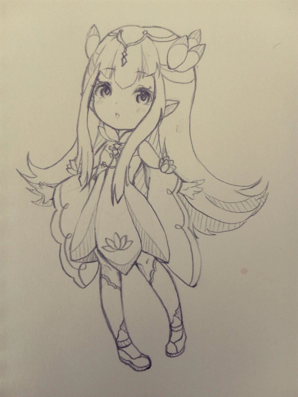小花仙·莲花·玉芝 花仙精灵王篇之莲花精灵王玉芝q版