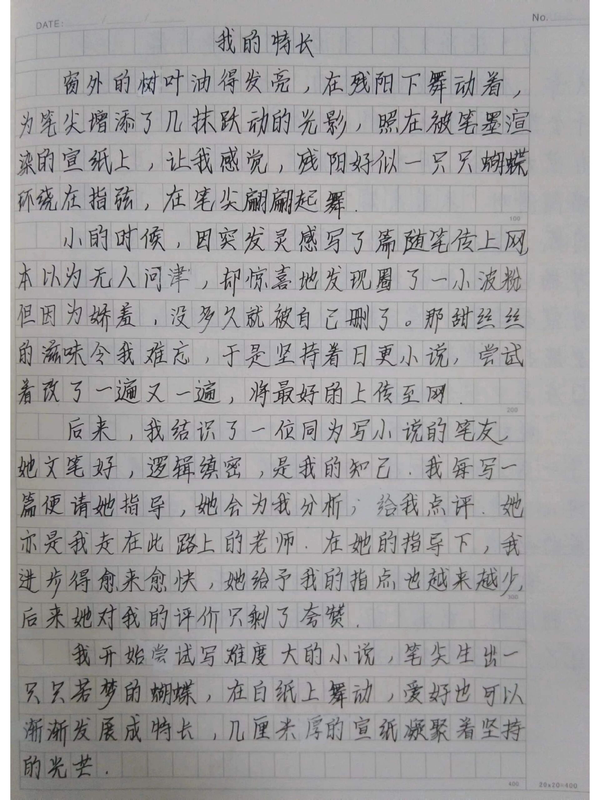 我的爱好作文100字图片